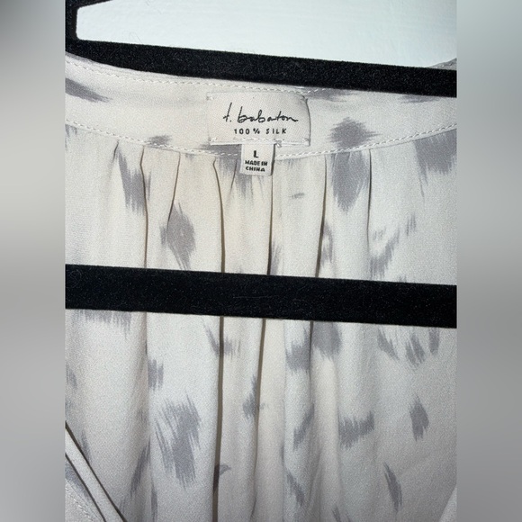 Babaton Cream Bennett 100 % Silk Mini Dress Size L - Picture 7 of 11